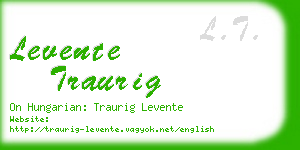 levente traurig business card